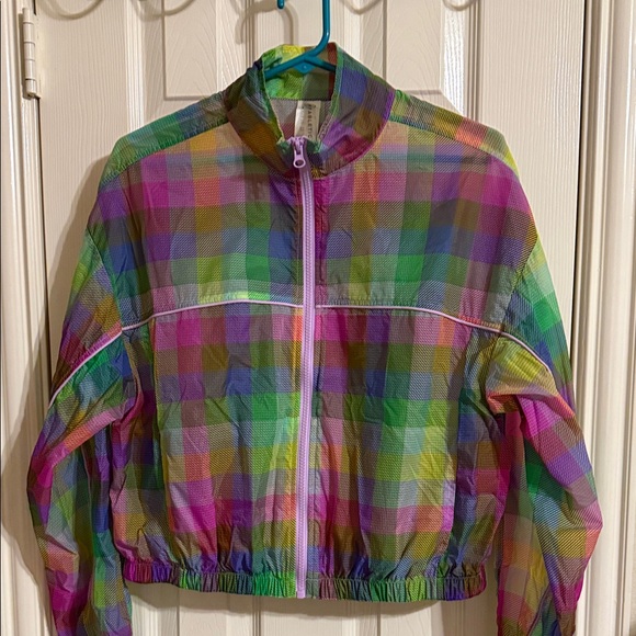 Fabletics Jackets & Blazers - Fabletics Multicolor Plaid Jacket size M